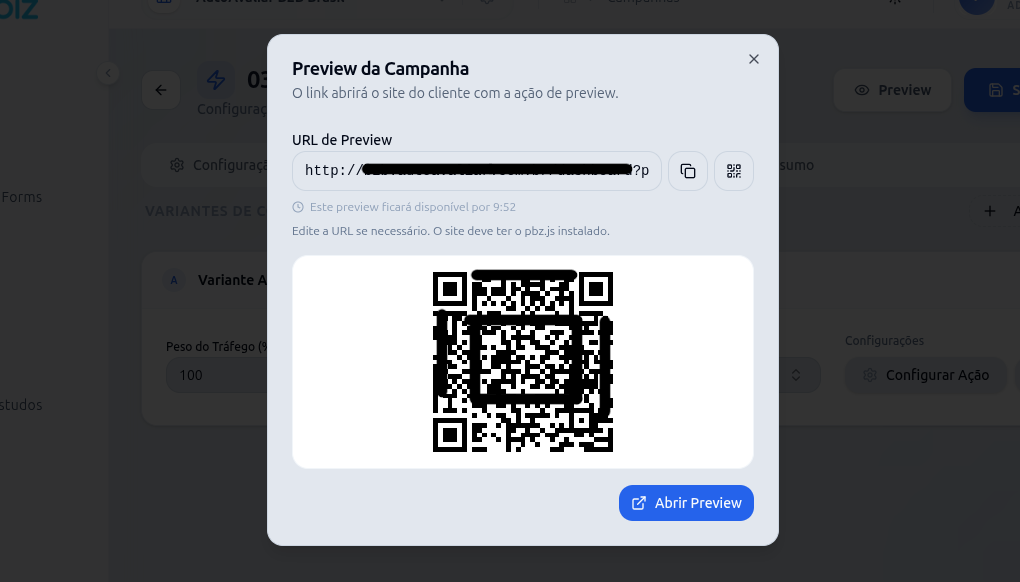 Preview em Tempo Real